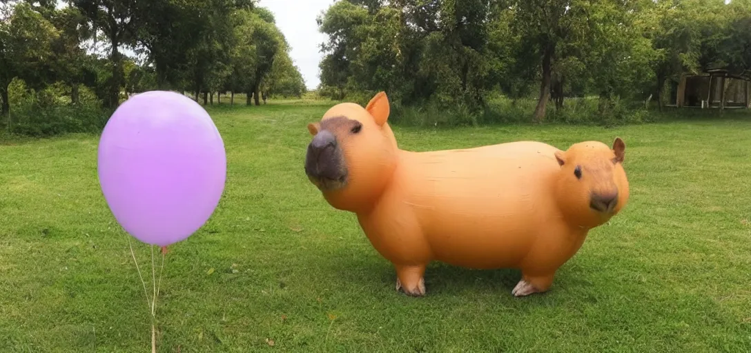 Prompt: Balloon in the Shape of a Capybara