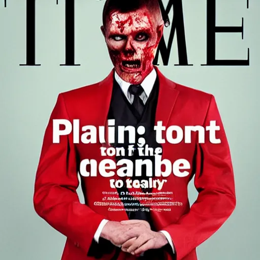 Prompt: TIME magazine presents a zombie as person of the year