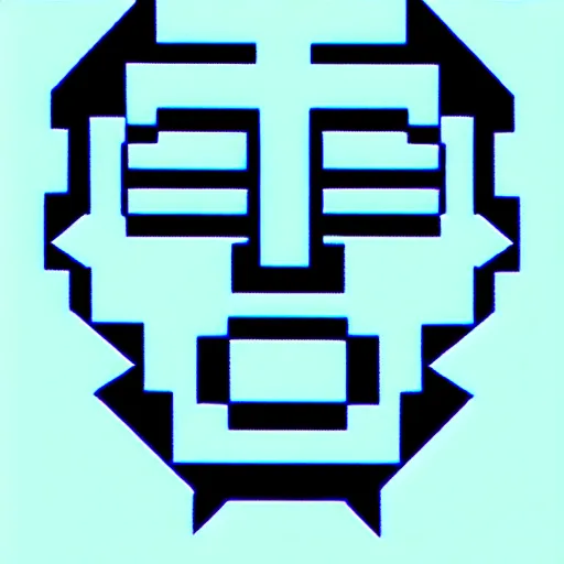 Prompt: face from vectrex game