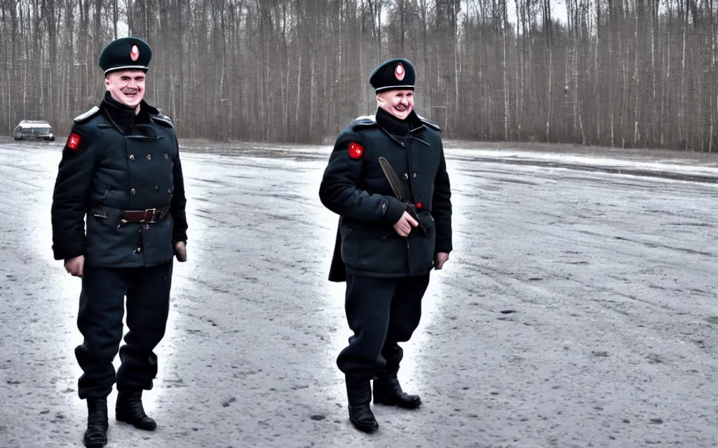 Image similar to happiness of a belarusian policeman