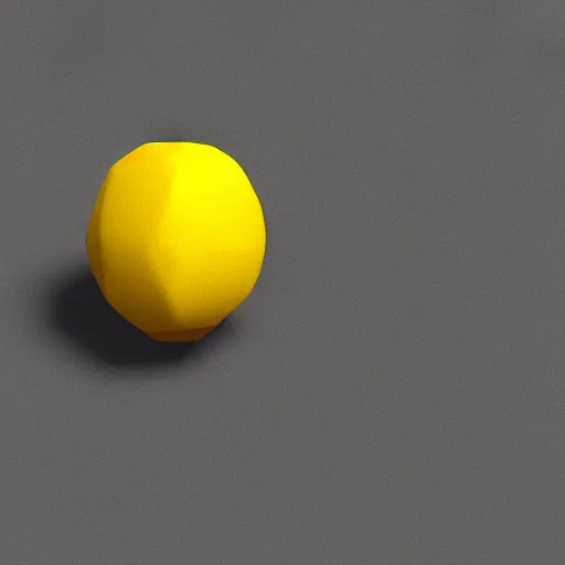 Prompt: a render of a low polygon lemon, unreal engine