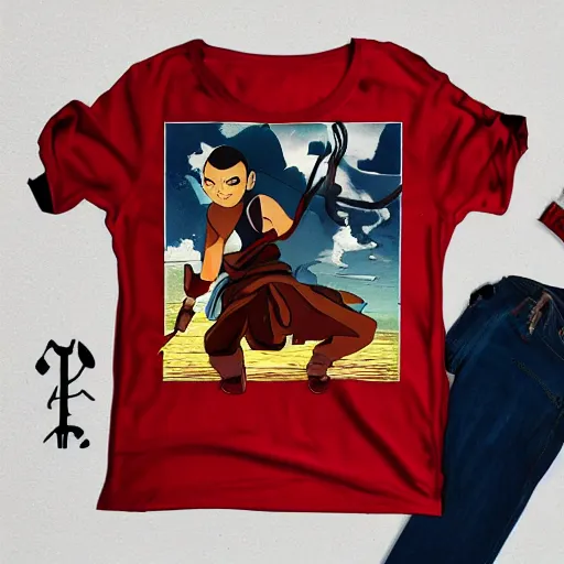 Image similar to avatar the last airbender cool t - shirt design