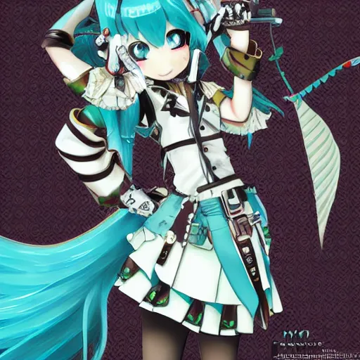 Image similar to hatsune miku, steampunk