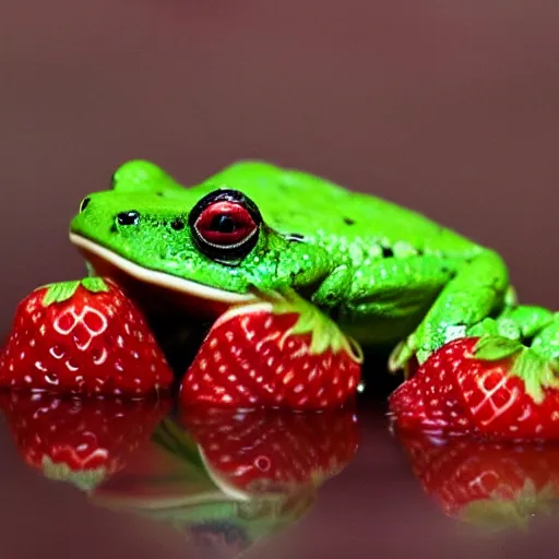 Image similar to a strawberry frog