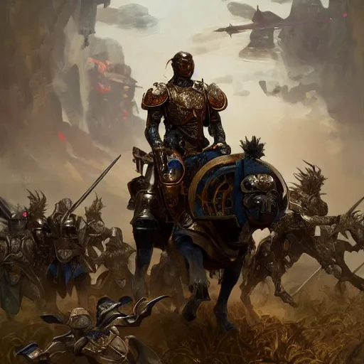 Image similar to group of humanoids with pug heads with stern expressions dressed in armor going to battle english countryside, ssci - fi and fantasy, intricate and very very beautiful and elegant, highly detailed, digital painting, artstation, concept art, smooth and sharp focus, illustration, art by tian zi and wlop and alphonse mucha