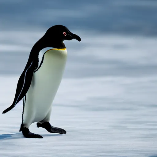 Prompt: a penguin flies around the world with planes