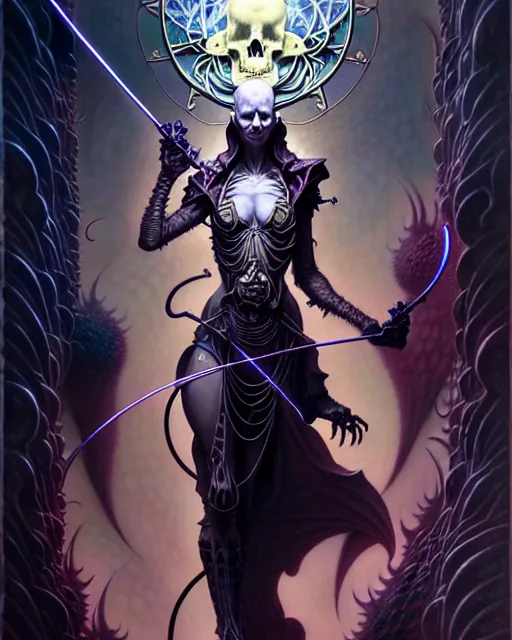 Image similar to death the tarot card, fantasy character portrait made of fractals, ultra realistic, wide angle, intricate details, the fifth element artifacts, highly detailed by peter mohrbacher, hajime sorayama, wayne barlowe, boris vallejo, aaron horkey, gaston bussiere, craig mullins