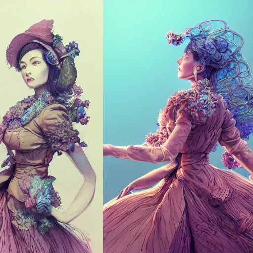 Image similar to the portrait of a blueberry that resembles an absurdly beautiful, graceful, elegant, sophisticated woman, an ultrafine hyperdetailed illustration by kim jung gi, irakli nadar, intricate linework, bright colors, octopath traveler, final fantasy, unreal engine 5 highly rendered, global illumination, radiant light, detailed and intricate environment