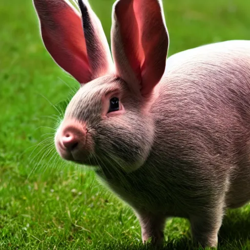 Image similar to a rabbit mixed with a pig