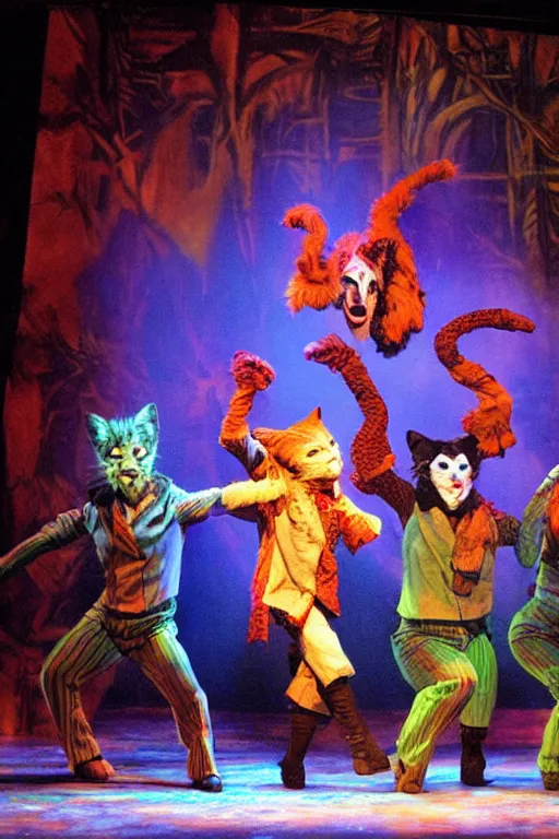 Image similar to 📷 mungojerrie and rumpleteazer, cats musical 1 9 9 8, dynamic lighting, portait