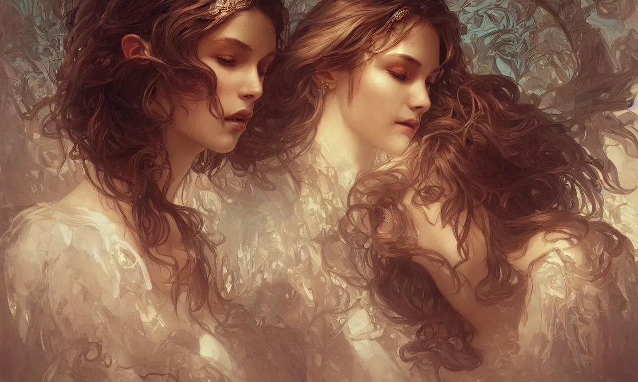 Prompt: close up portrait of beautiful angel, d & d, face, fantasy, intricate, elegant, highly detailed, digital painting, artstation, concept art, smooth, sharp focus, illustration, art by artgerm and greg rutkowski and alphonse mucha