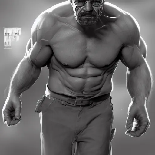 Image similar to Walter White is The Hulk, hyperdetailed, artstation, cgsociety, 8k