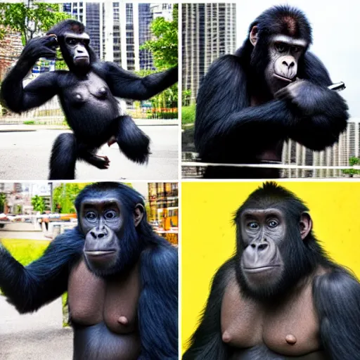 Image similar to Crazy ape shooting in Chicago