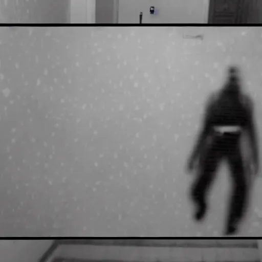 Prompt: terrifying clown in the corner of a dark room, creepypasta, security cam footage