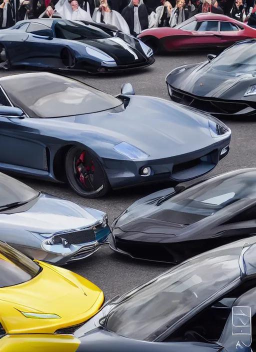 Image similar to hyperrealistic and heavy detailed balenciaga runway show of cars, leica sl 2 5 0 mm, vivid color, high quality, high textured, real life