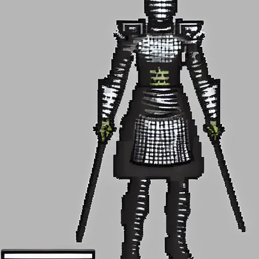 Prompt: pixelated sprite sheet of a female knight - n4