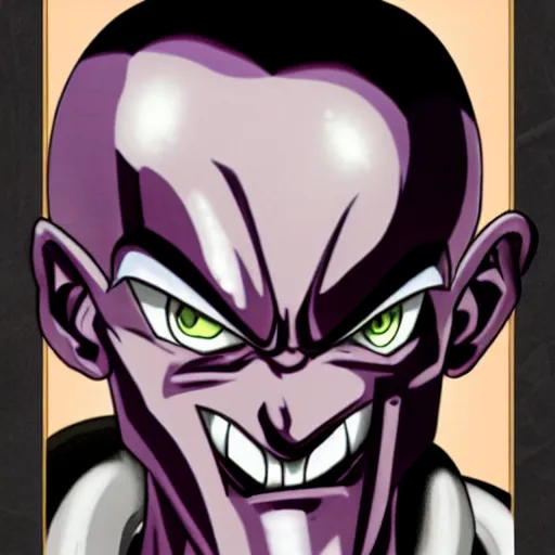 Prompt: closeup frieza mugshot