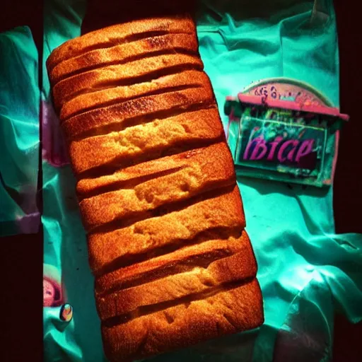 Image similar to epic retrowave bread