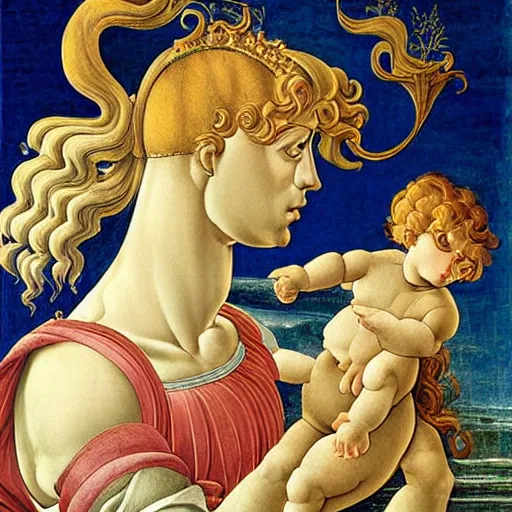 Prompt: pallade e il centauro by sandro botticelli