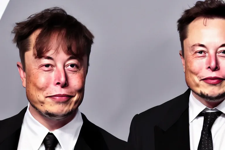 Image similar to elon musk fan of BTS