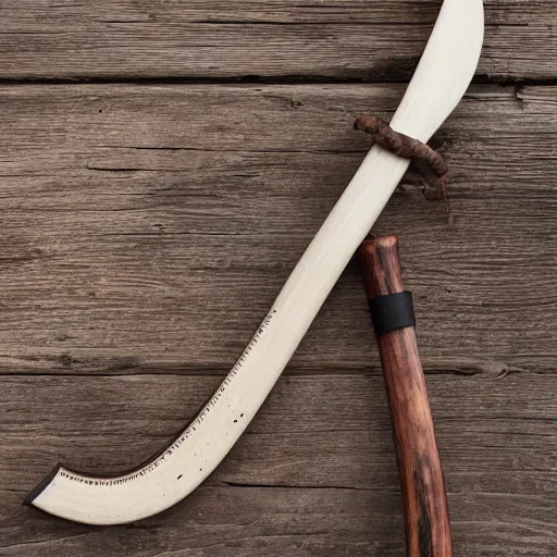 Prompt: photo of a Python Camp Axe American Wood Handle, white background
