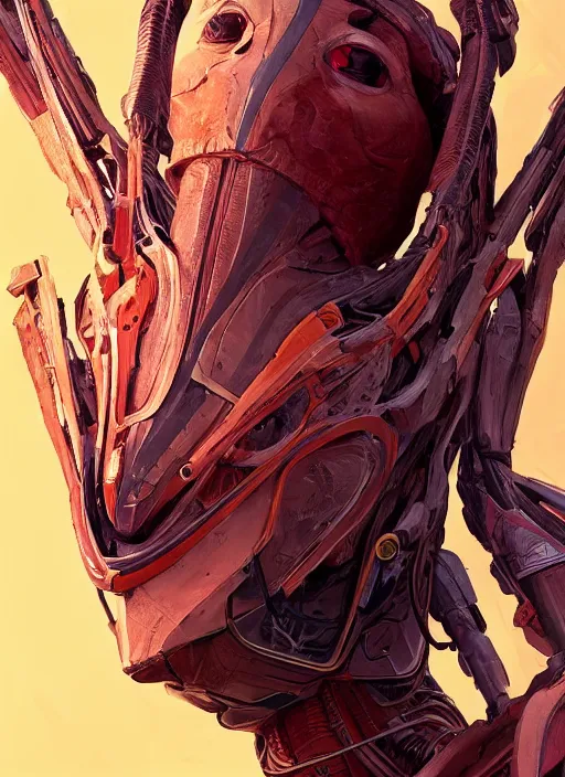 Image similar to asymmetrical!! portrait of an alien with large neontubes in face in the style of, machine face, intricate, elegant, highly detailed, digital painting, artstation, biolusence, concept art, smooth, sharp focus, illustration, art by artgerm and greg rutkowski and alphonse mucha, horizon zero dawn 8 k