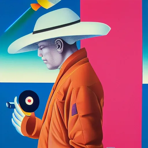Image similar to portrait of kenny beats oil on canvas by shusei nagaoka, - h 7 0 4