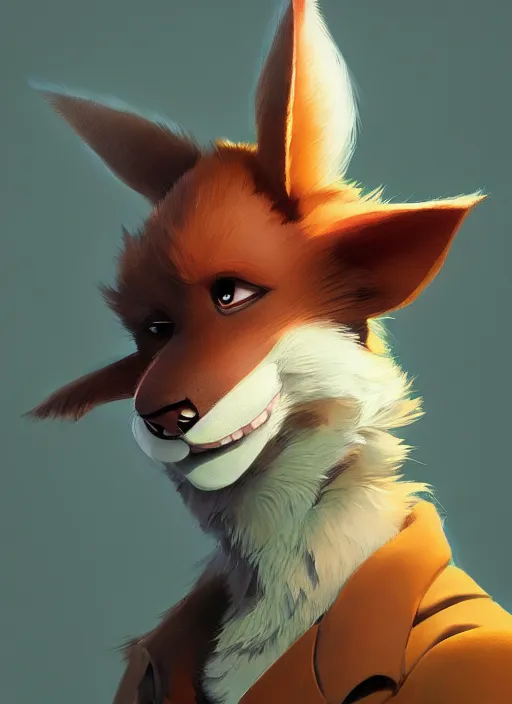 Image similar to a beautiful portrait of an anthropomorphic fursona furry disney character by cory loftis, fenghua zhong, ryohei hase, ismail inceoglu and ruan jia. volumetric light, artstation