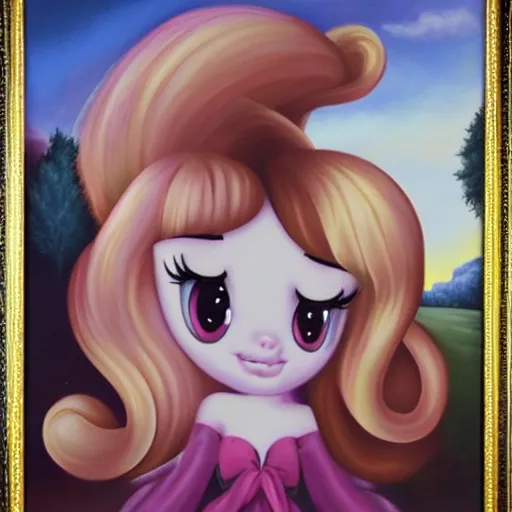 Image similar to ariana grande as a pony, lowbrow painting by mark ryden