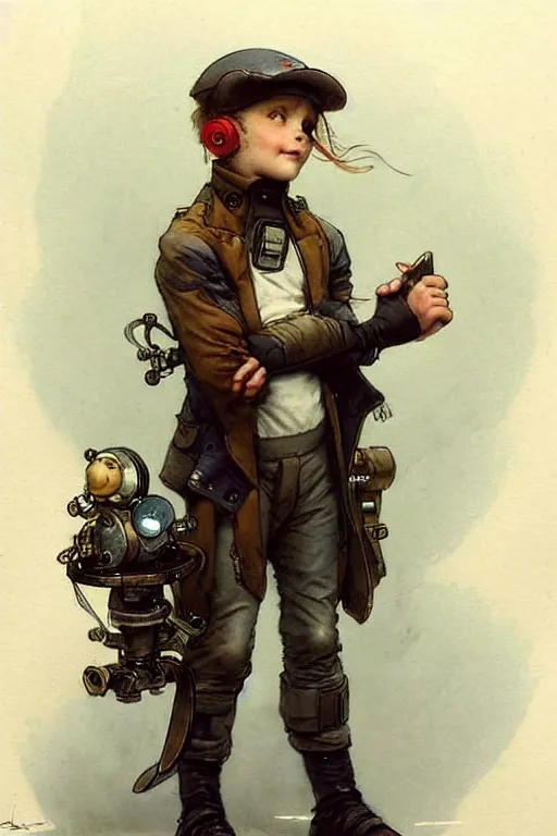 Image similar to ( ( ( ( ( 2 0 5 0 s retro future 1 0 year boy old super scientest in space pirate mechanics costume full portrait. muted colors. ) ) ) ) ) by jean - baptiste monge!!!!!!!!!!!!!!!!!!!!!!!!!!!!!!