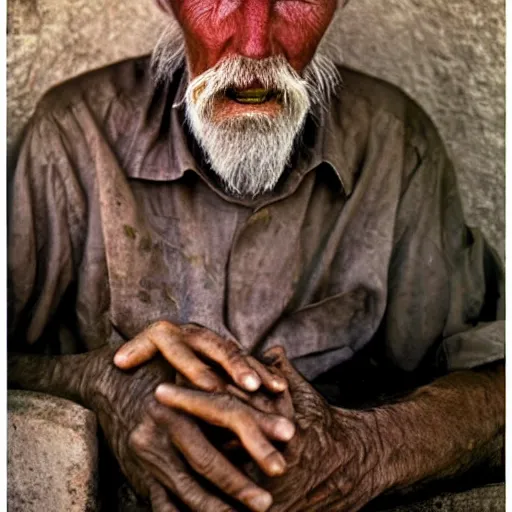 Prompt: photo of an afrikaans oom by steve mccurry