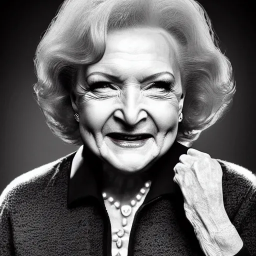 Image similar to betty white as an alien photography by david yarrow