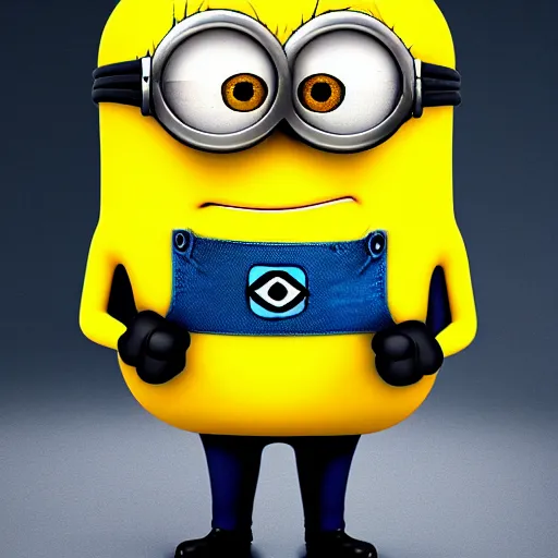 Prompt: FBI most wanted photo of a minion