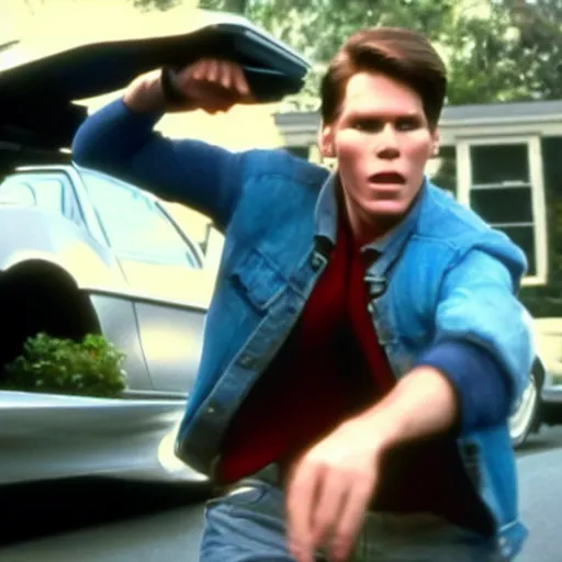 Image similar to Live Action Still of Jerma in Back to the Future, real life, hyperrealistic, ultra realistic, realistic, highly detailed, epic, HD quality, 8k resolution, body and headshot, film still