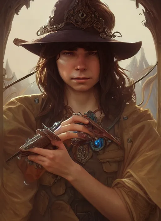 Image similar to carl grimes, d & d, fantasy, intricate, elegant, highly detailed, digital painting, artstation, concept art, matte, sharp focus, illustration, hearthstone, art by artgerm and greg rutkowski and alphonse mucha