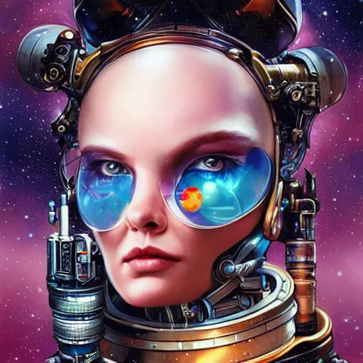 Image similar to Space BioPunk Steampunk portrait, Pixar style, by Tristan Eaton Stanley Artgerm and Tom Bagshaw.