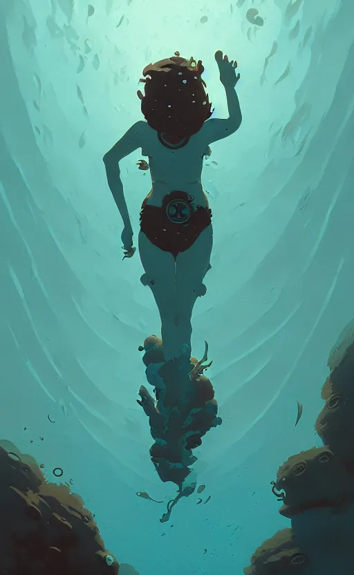 Image similar to celtic naturepunk underwater by atey ghailan, by greg rutkowski, by simon stalenhag, by greg tocchini, by james gilleard, by joe fenton, by kaethe butcher dynamic lighting, gradient light blue, brown, blonde cream and white color scheme, grunge aesthetic