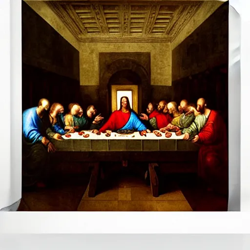 Prompt: jeff bezos at the last supper by da vinci