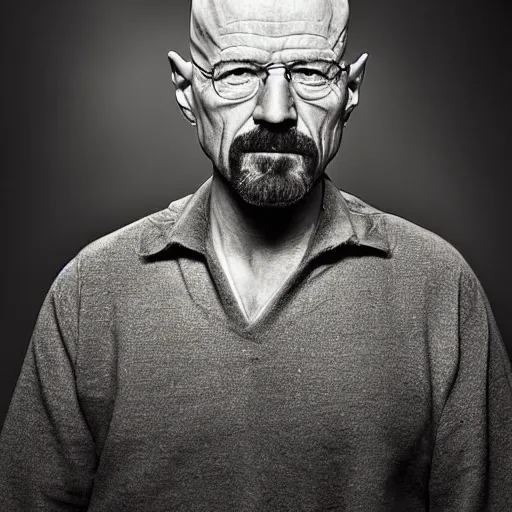 Image similar to studio photograph, giuseppe arcimboldo, walter white, full body shot, studio lightning