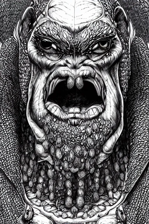 Image similar to mole fantasy dwarf monster, symmetrical, highly detailed, digital art, sharp focus, trending on art station, kentaro miura manga art style