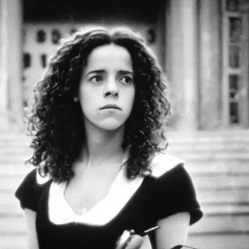 Image similar to 30mm film still of Hermione Granger.