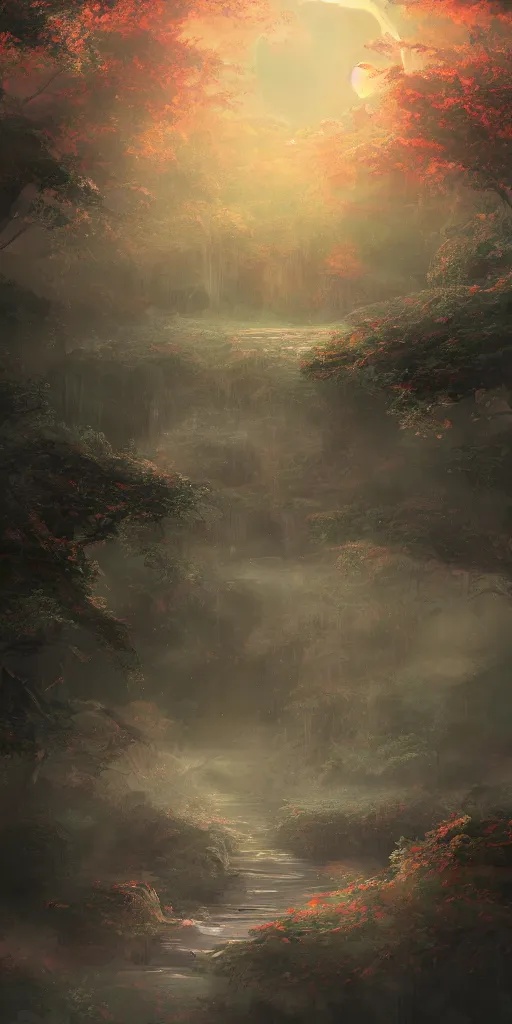 Prompt: a painting of the place we go when we die, digital art, beautiful soft render, hd, ethereal