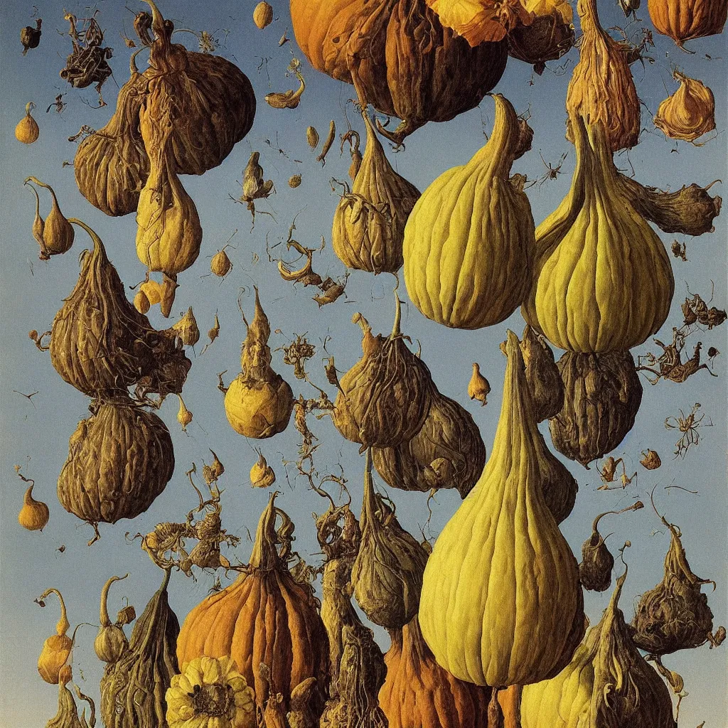Image similar to a single colorful! ( sergio toppi ) gourd tower white! clear empty sky, a high contrast!! ultradetailed photorealistic painting by jan van eyck, audubon, rene magritte, agnes pelton, max ernst, walton ford, andreas achenbach, ernst haeckel, hard lighting, masterpiece