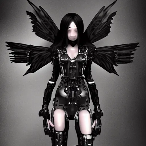 Prompt: gothic girl hybrid cyborg angel wearing cyber clothes shaping the universe, eerie, cinematic, epic, 8 k, ultra - realistic, rendered by awesomeness.