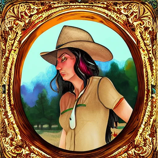 Image similar to female cowboy art by felice house