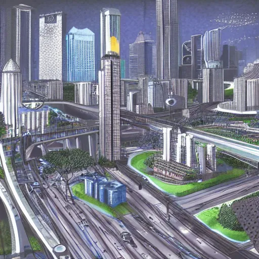 Image similar to new roc city in the year 2 0 0 6, photorealistic