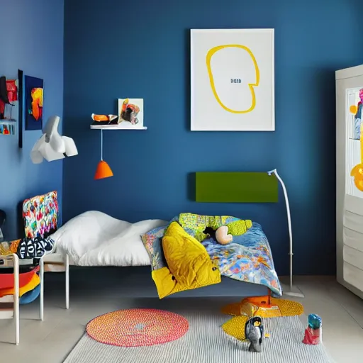 Image similar to IKEA catalogue, childrens bedroom, by Pixar