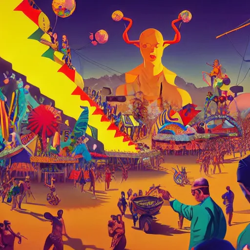 Image similar to carnival in rio de janiero by paolo eleuteri serpieri and tomer hanuka and chesley bonestell and daniel merriam and tomokazu matsuyama, unreal engine, high resolution render, featured on artstation, octane, 8 k, highly intricate details, vivid colors, vector illustration