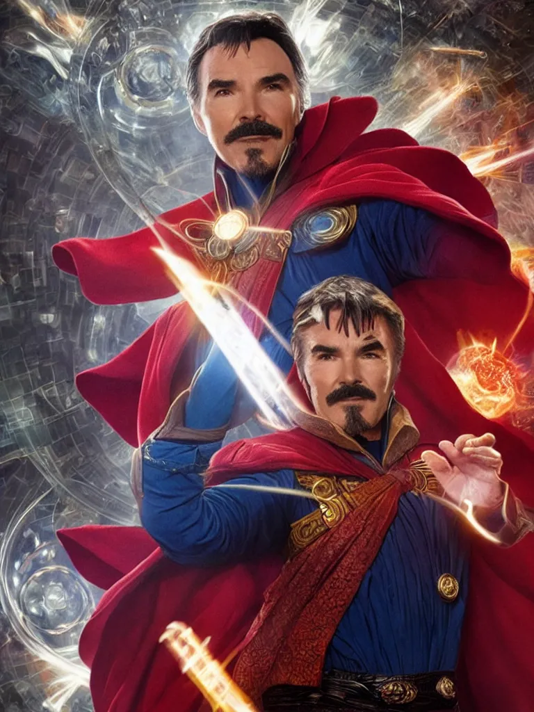 Image similar to Burt Reynolds as Doctor Strange