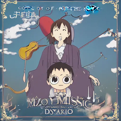 Prompt: cover of the song of musical done in the style of miyazaki